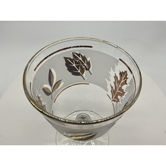 Libbey Vintage Golden Foliage Mid Century Gold Leaf Goblet | Set of 4 - Picture 15 of 16